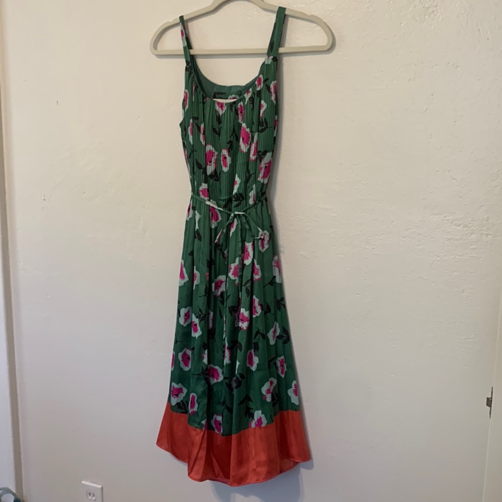 Anthropologie silk-like dress